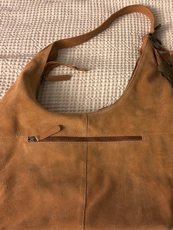 Vilenca Holland Handbags - Vilenca Holland 100% Genuine Leather Suede Hobo Shoulder Bag – Light Tan – NWT
